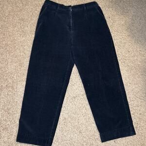 LL Bean Navy Blue Corduroy Pants Women’s Size 14